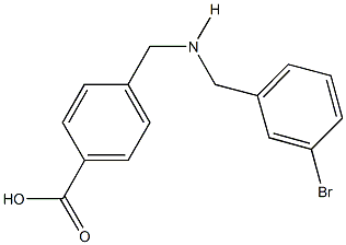 4-{[(3-bromobenzyl)amino]methyl}benzoic acid Struktur