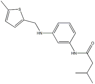 3-methyl-N-(3-{[(5-methyl-2-thienyl)methyl]amino}phenyl)butanamide Struktur