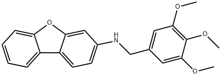 N-dibenzo[b,d]furan-3-yl-N-(3,4,5-trimethoxybenzyl)amine Struktur