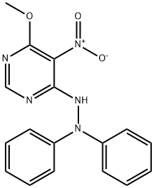 4-(2,2-diphenylhydrazino)-5-nitro-6-methoxypyrimidine Struktur