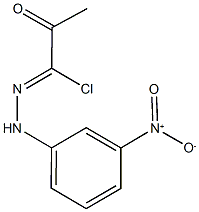 N-{3-nitrophenyl}-2-oxopropanehydrazonoyl chloride Struktur