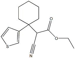 ethyl cyano[1-(3-thienyl)cyclohexyl]acetate Struktur