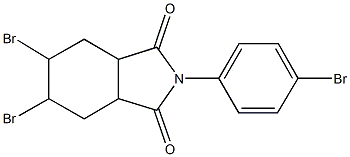 5,6-dibromo-2-(4-bromophenyl)hexahydro-1H-isoindole-1,3(2H)-dione Struktur