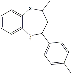 2-methyl-4-(4-methylphenyl)-2,3,4,5-tetrahydro-1,5-benzothiazepine Struktur