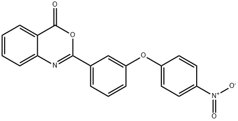 2-(3-{4-nitrophenoxy}phenyl)-4H-3,1-benzoxazin-4-one Struktur