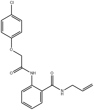 N-allyl-2-{[(4-chlorophenoxy)acetyl]amino}benzamide Struktur