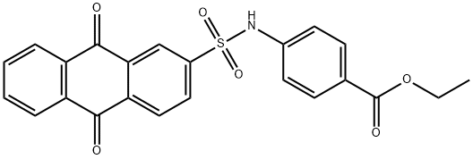 ethyl 4-{[(9,10-dioxo-9,10-dihydro-2-anthracenyl)sulfonyl]amino}benzoate Struktur