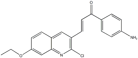 1-(4-aminophenyl)-3-(2-chloro-7-ethoxy-3-quinolinyl)-2-propen-1-one Struktur