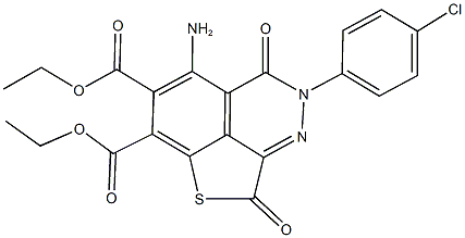 diethyl 4-amino-2-(4-chlorophenyl)-3,8-dioxo-2,8-dihydro-3H-thieno[4,3,2-de]phthalazine-5,6-dicarboxylate Struktur