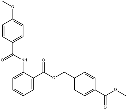 4-(methoxycarbonyl)benzyl 2-[(4-methoxybenzoyl)amino]benzoate Struktur