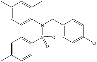 N-(4-chlorobenzyl)-N-(2,4-dimethylphenyl)-4-methylbenzenesulfonamide Struktur