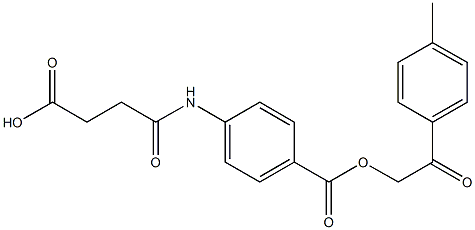 4-(4-{[2-(4-methylphenyl)-2-oxoethoxy]carbonyl}anilino)-4-oxobutanoic acid Struktur