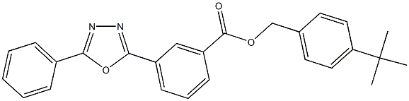 4-tert-butylbenzyl 3-(5-phenyl-1,3,4-oxadiazol-2-yl)benzoate Struktur