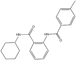 N-cyclohexyl-2-[(4-methylbenzoyl)amino]benzamide Struktur