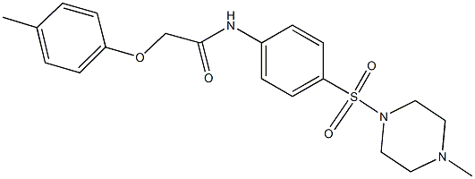 2-(4-methylphenoxy)-N-{4-[(4-methyl-1-piperazinyl)sulfonyl]phenyl}acetamide Struktur