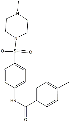 4-methyl-N-{4-[(4-methyl-1-piperazinyl)sulfonyl]phenyl}benzamide Struktur