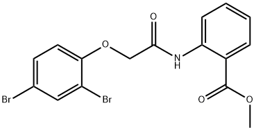 methyl 2-{[(2,4-dibromophenoxy)acetyl]amino}benzoate Struktur