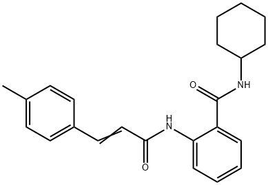 N-cyclohexyl-2-{[3-(4-methylphenyl)acryloyl]amino}benzamide Struktur