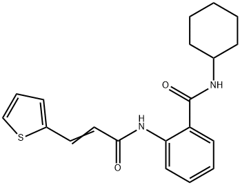 N-cyclohexyl-2-{[3-(2-thienyl)acryloyl]amino}benzamide Struktur