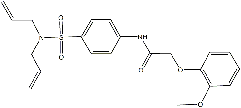 N-{4-[(diallylamino)sulfonyl]phenyl}-2-(2-methoxyphenoxy)acetamide Struktur