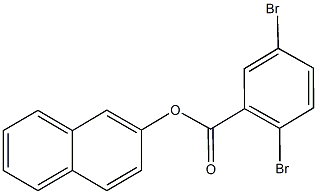 2-naphthyl 2,5-dibromobenzoate Struktur