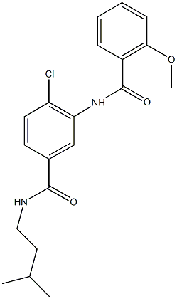 4-chloro-N-isopentyl-3-[(2-methoxybenzoyl)amino]benzamide Struktur