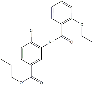 propyl 4-chloro-3-[(2-ethoxybenzoyl)amino]benzoate Struktur