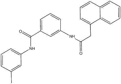 N-(3-methylphenyl)-3-[(1-naphthylacetyl)amino]benzamide Struktur