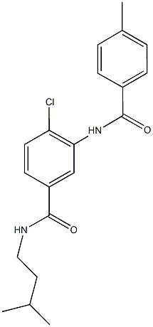 4-chloro-N-isopentyl-3-[(4-methylbenzoyl)amino]benzamide Struktur