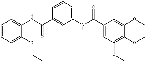 N-{3-[(2-ethoxyanilino)carbonyl]phenyl}-3,4,5-trimethoxybenzamide Struktur