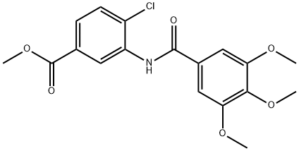 methyl 4-chloro-3-[(3,4,5-trimethoxybenzoyl)amino]benzoate Struktur