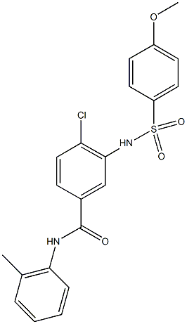 4-chloro-3-{[(4-methoxyphenyl)sulfonyl]amino}-N-(2-methylphenyl)benzamide Struktur