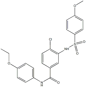 4-chloro-N-(4-ethoxyphenyl)-3-{[(4-methoxyphenyl)sulfonyl]amino}benzamide Struktur