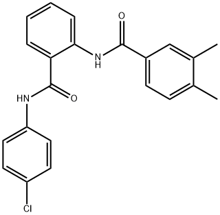 N-{2-[(4-chloroanilino)carbonyl]phenyl}-3,4-dimethylbenzamide Struktur