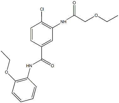 4-chloro-3-[(ethoxyacetyl)amino]-N-(2-ethoxyphenyl)benzamide Struktur