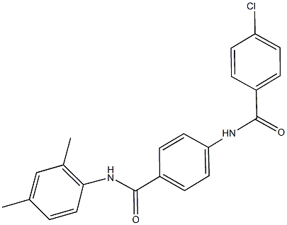 4-[(4-chlorobenzoyl)amino]-N-(2,4-dimethylphenyl)benzamide Struktur