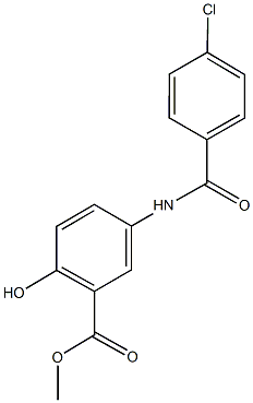 methyl 5-[(4-chlorobenzoyl)amino]-2-hydroxybenzoate Struktur