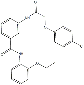 3-{[(4-chlorophenoxy)acetyl]amino}-N-(2-ethoxyphenyl)benzamide Struktur