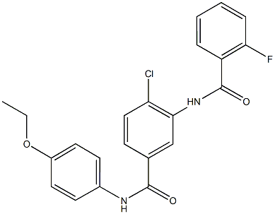 4-chloro-N-(4-ethoxyphenyl)-3-[(2-fluorobenzoyl)amino]benzamide Struktur