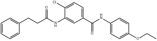 4-chloro-N-(4-ethoxyphenyl)-3-[(3-phenylpropanoyl)amino]benzamide Struktur