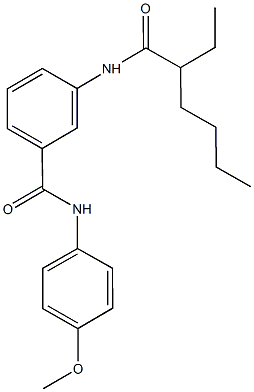 3-[(2-ethylhexanoyl)amino]-N-(4-methoxyphenyl)benzamide Struktur