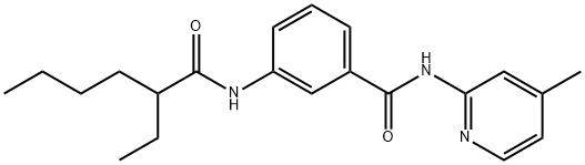 3-[(2-ethylhexanoyl)amino]-N-(4-methyl-2-pyridinyl)benzamide Struktur