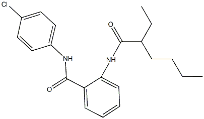 N-(4-chlorophenyl)-2-[(2-ethylhexanoyl)amino]benzamide Struktur