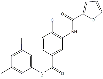 N-{2-chloro-5-[(3,5-dimethylanilino)carbonyl]phenyl}-2-furamide Struktur