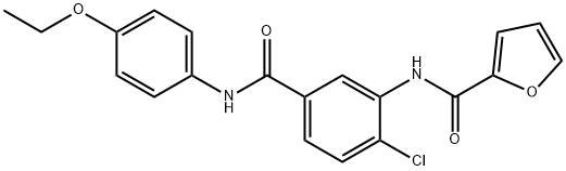 N-{2-chloro-5-[(4-ethoxyanilino)carbonyl]phenyl}-2-furamide Struktur