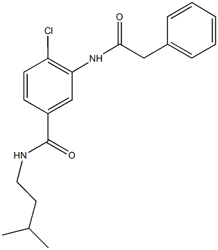 4-chloro-N-isopentyl-3-[(phenylacetyl)amino]benzamide Struktur