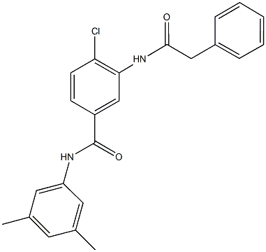 4-chloro-N-(3,5-dimethylphenyl)-3-[(phenylacetyl)amino]benzamide Struktur