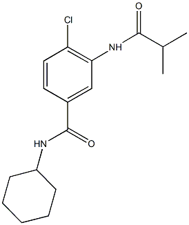 4-chloro-N-cyclohexyl-3-(isobutyrylamino)benzamide Struktur