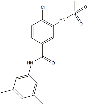 4-chloro-N-(3,5-dimethylphenyl)-3-[(methylsulfonyl)amino]benzamide Struktur