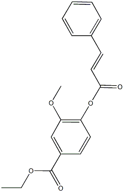 ethyl 4-(cinnamoyloxy)-3-methoxybenzoate Struktur